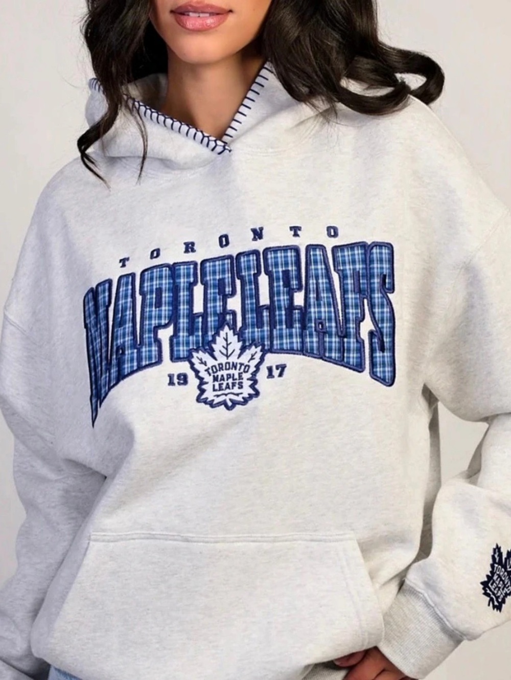Toronto Maple Leafs Plaid Graphic Hoodie Xs